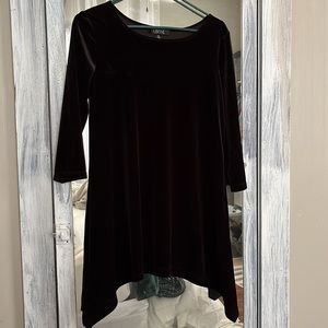 Black velvet dressy shirt